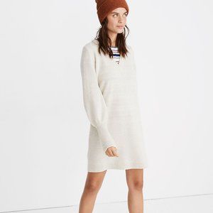Madewell Bubble-Sleeve Wool Blend Sweater Dress